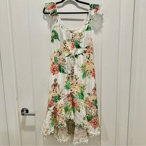 NWT  FARM Rio Tropical Floral Midi Dress Size Small